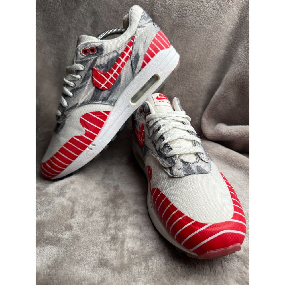 Nike Air Max 1 Premium USA Pinstripe Camo Red White - Men's Size 11 849558-001